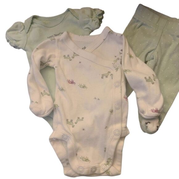 Child Of Mine Preemie Three Piece Onesie and Pants Set Pastel NWT - Picture 6 of 14